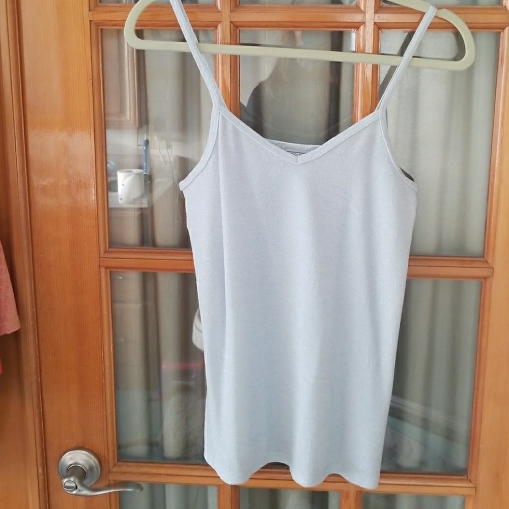 Silver metallic cami